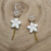 Collection fleur de tiaré blanche  /doré