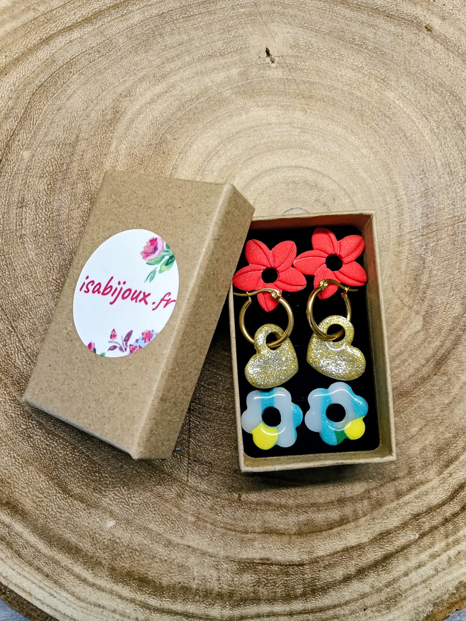 Box sur mesure ( rouge , jaune , doré , turquoise  )