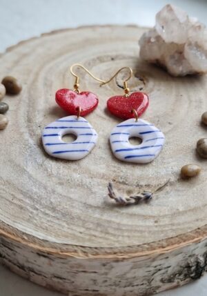 Collection marine /cœur rouge
